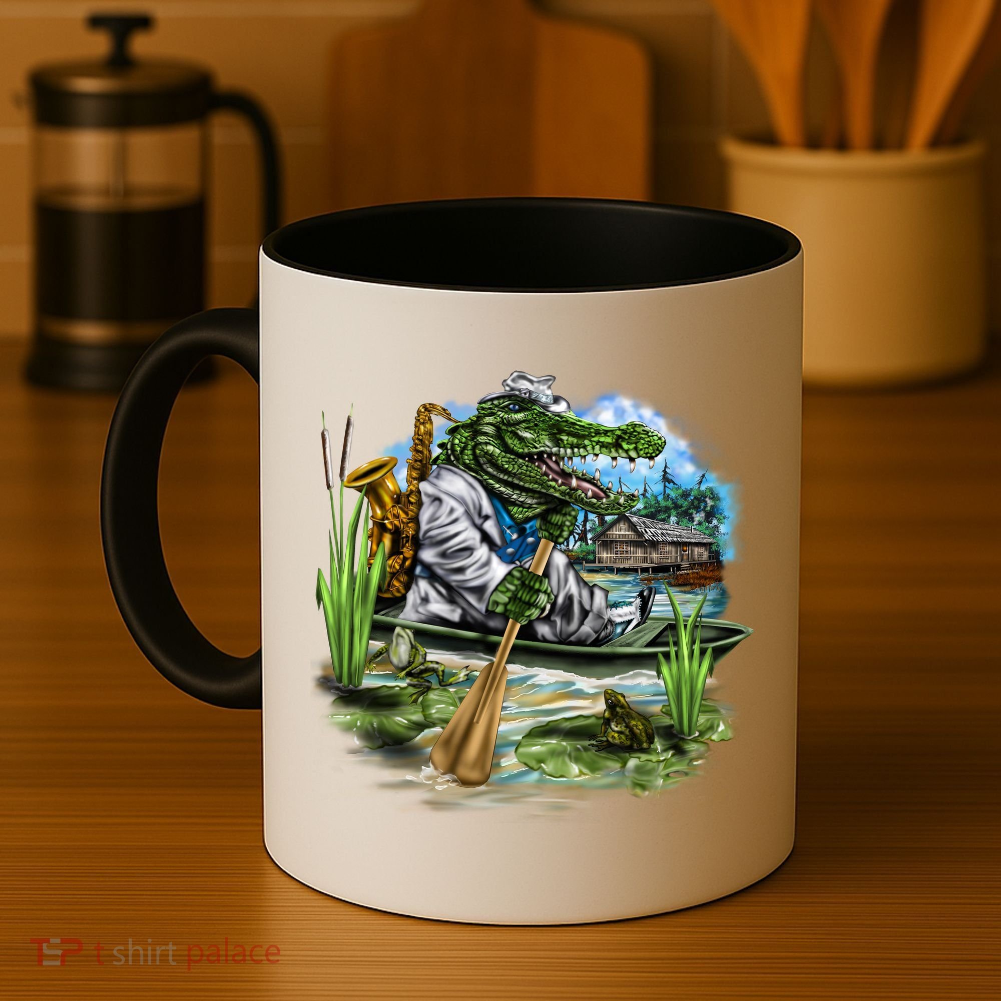 Swamp Gator With A trumpet Coffee Mug