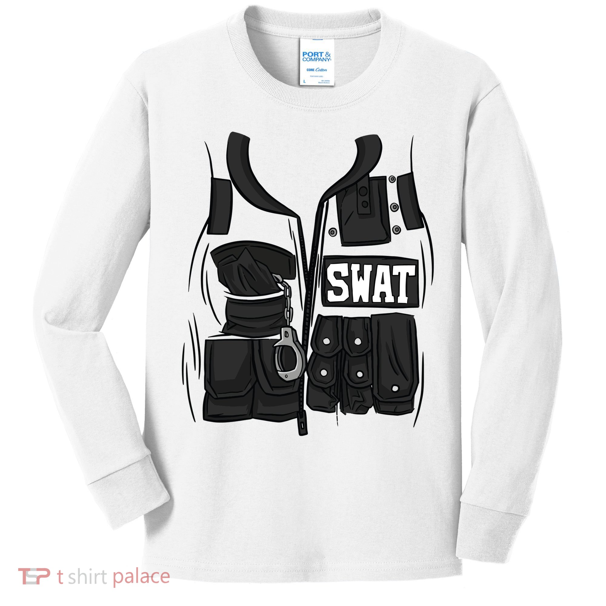 Swat Vest Uniform Kids Long Sleeve Shirt