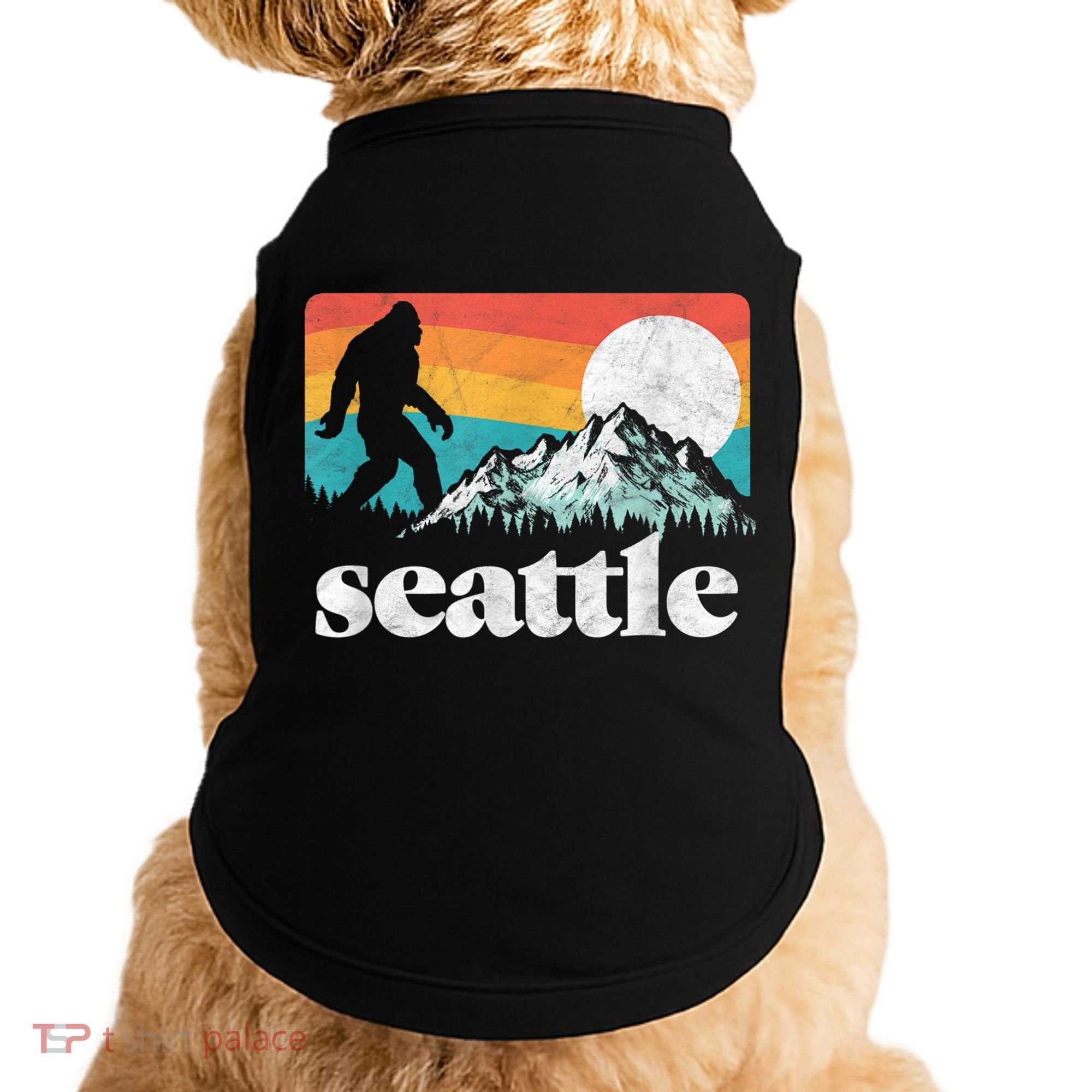 Seattle Washington Bigfoot Mountains Doggie Tank
