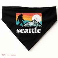 Seattle Washington Bigfoot Mountains USA-Made Doggie Bandana thumb 0
