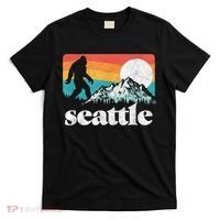 Seattle Washington Bigfoot Mountains T-Shirt thumb 0