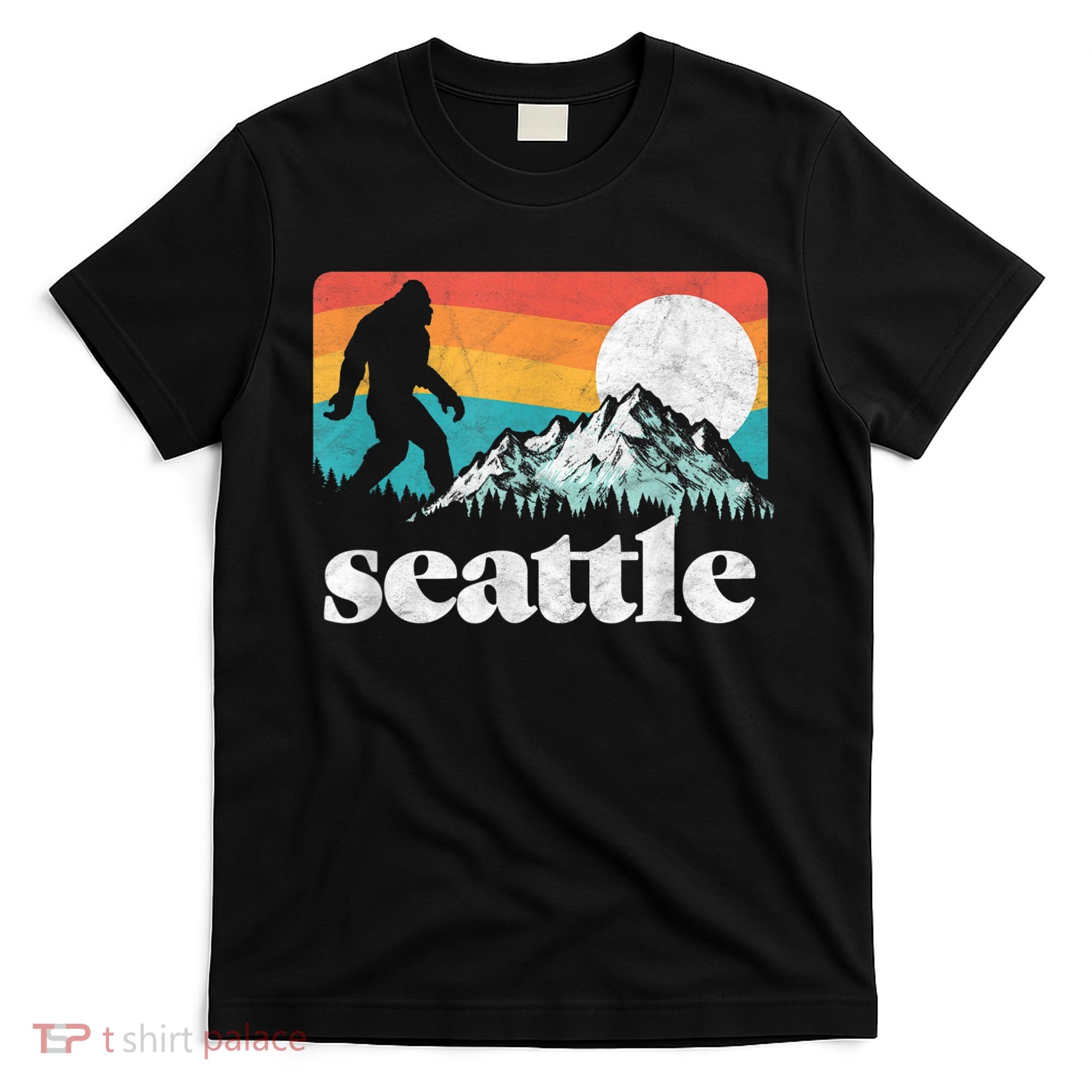 Seattle Washington Bigfoot Mountains T-Shirt