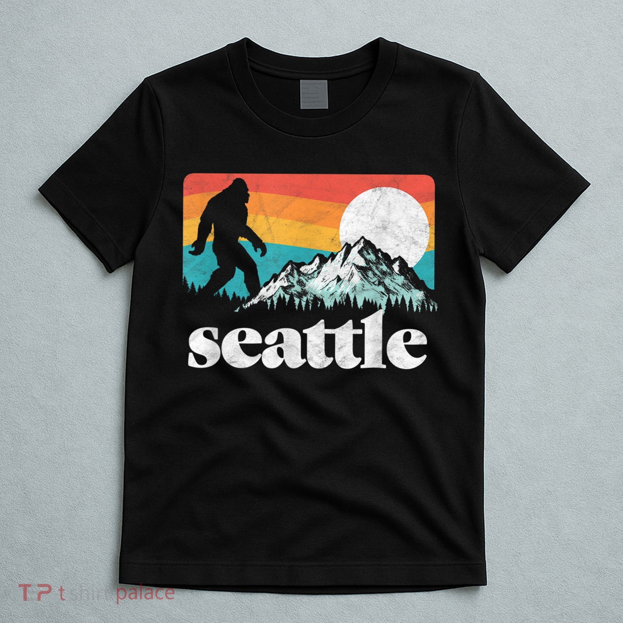 Seattle Washington Bigfoot Mountains T-Shirt
