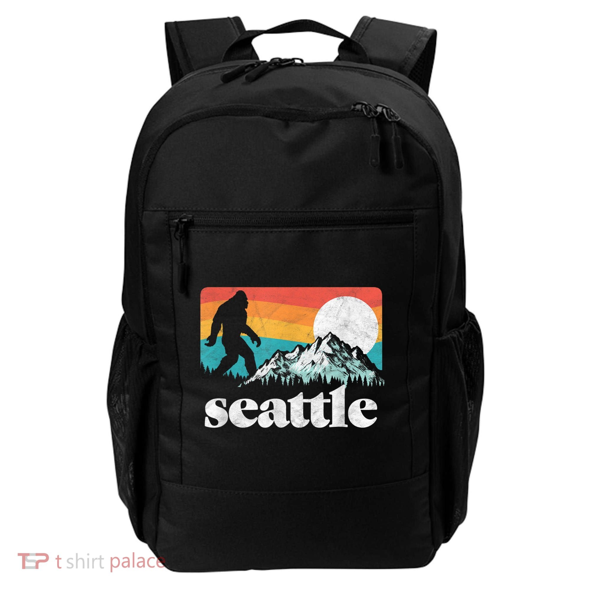 Seattle Washington Bigfoot Mountains Backpack