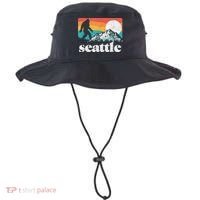 Seattle Washington Bigfoot Mountains Bucket Hat thumb 0