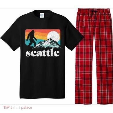 Seattle Washington Bigfoot Mountains Pajama Set