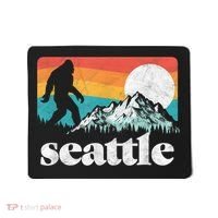 Seattle Washington Bigfoot Mountains Mousepad thumb 0