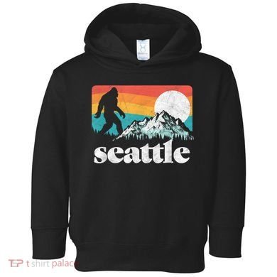 Seattle Washington Bigfoot Mountains Toddler Hoodie
