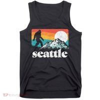 Seattle Washington Bigfoot Mountains Tank Top thumb 0