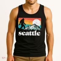 Seattle Washington Bigfoot Mountains Tank Top thumb 3