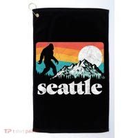 Seattle Washington Bigfoot Mountains Golf Towel thumb 0