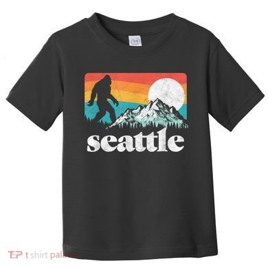 Seattle Washington Bigfoot Mountains Toddler T-Shirt