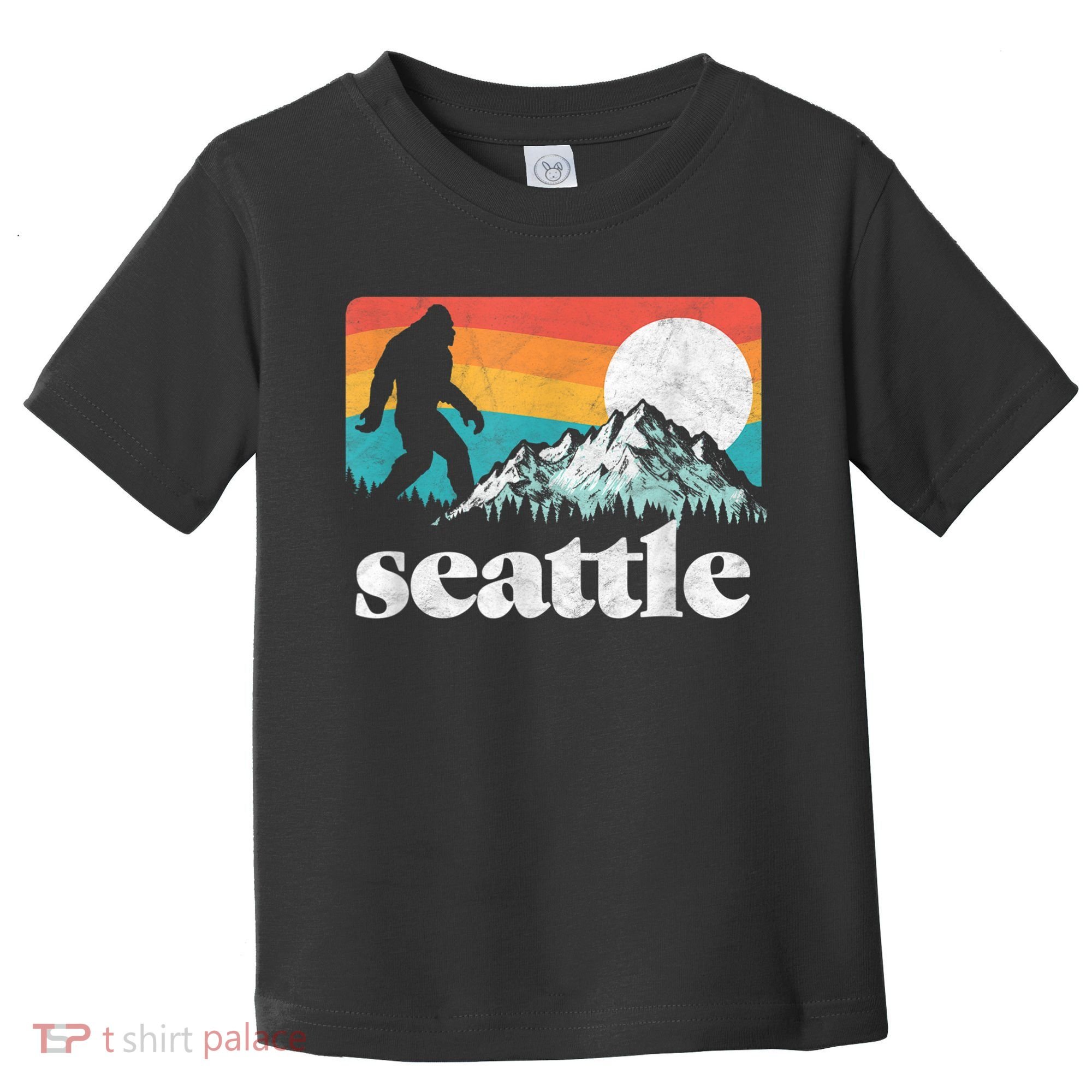 Seattle Washington Bigfoot Mountains Toddler T-Shirt