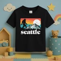 Seattle Washington Bigfoot Mountains Toddler T-Shirt thumb 3