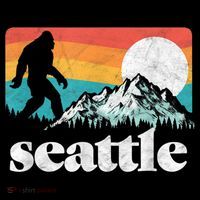 Seattle Washington Bigfoot Mountains Women's Long Sleeve Shirt thumb 2