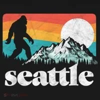Seattle Washington Bigfoot Mountains Women's T-Shirt thumb 6
