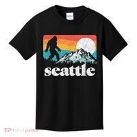 Seattle Washington Bigfoot Mountains Kids T-Shirt thumb 0