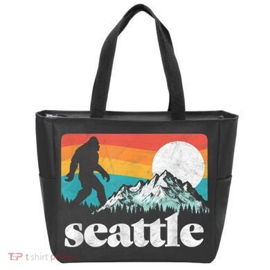 Seattle Washington Bigfoot Mountains Tote Bag