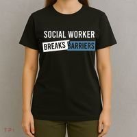 Social Work Breaks Barriers Funny Social Worker T-Shirt thumb 4