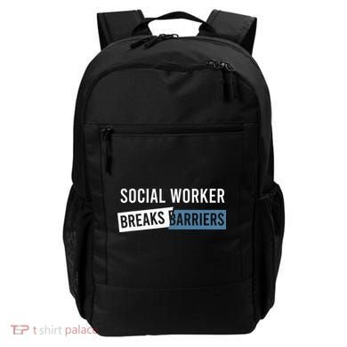 Social Work Breaks Barriers Funny Social Worker Backpack