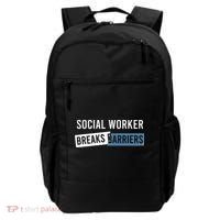 Social Work Breaks Barriers Funny Social Worker Backpack thumb 0