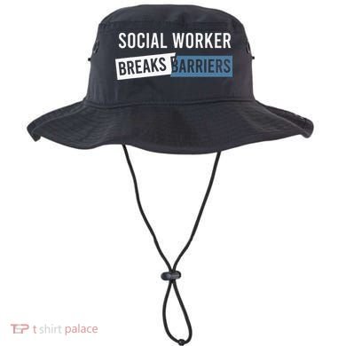 Social Work Breaks Barriers Funny Social Worker Bucket Hat