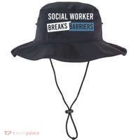 Social Work Breaks Barriers Funny Social Worker Bucket Hat thumb 0