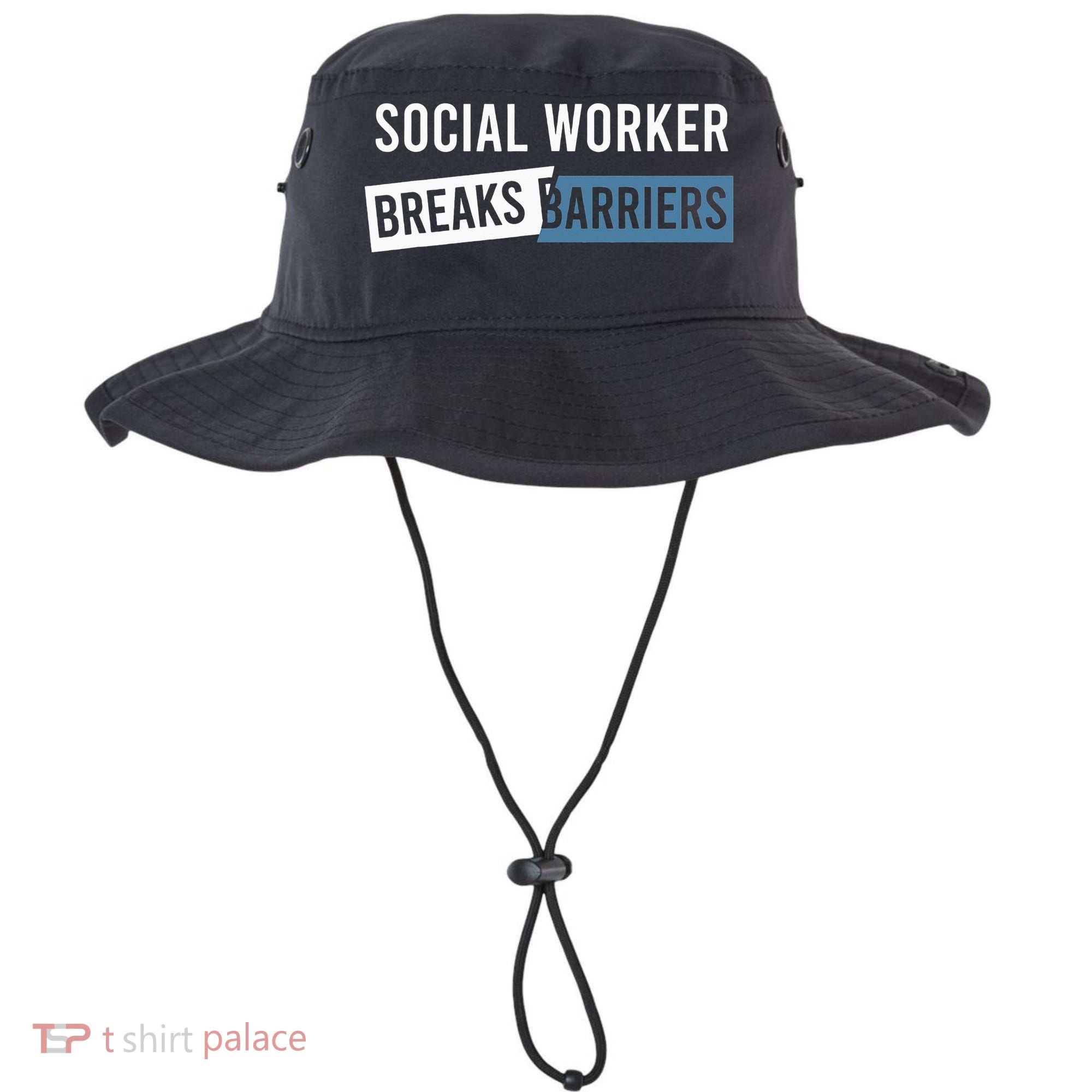 Social Work Breaks Barriers Funny Social Worker Bucket Hat