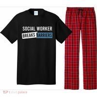 Social Work Breaks Barriers Funny Social Worker Pajama Set thumb 0