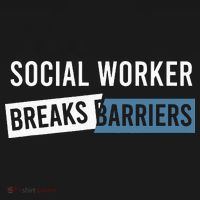 Social Work Breaks Barriers Funny Social Worker Polo thumb 3
