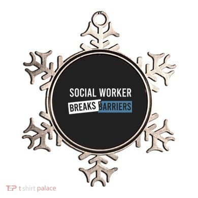 Social Work Breaks Barriers Funny Social Worker Ornament