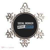Social Work Breaks Barriers Funny Social Worker Ornament thumb 0