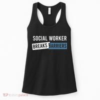Social Work Breaks Barriers Funny Social Worker Women's Tank Top thumb 0