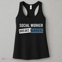 Social Work Breaks Barriers Funny Social Worker Women's Tank Top thumb 3