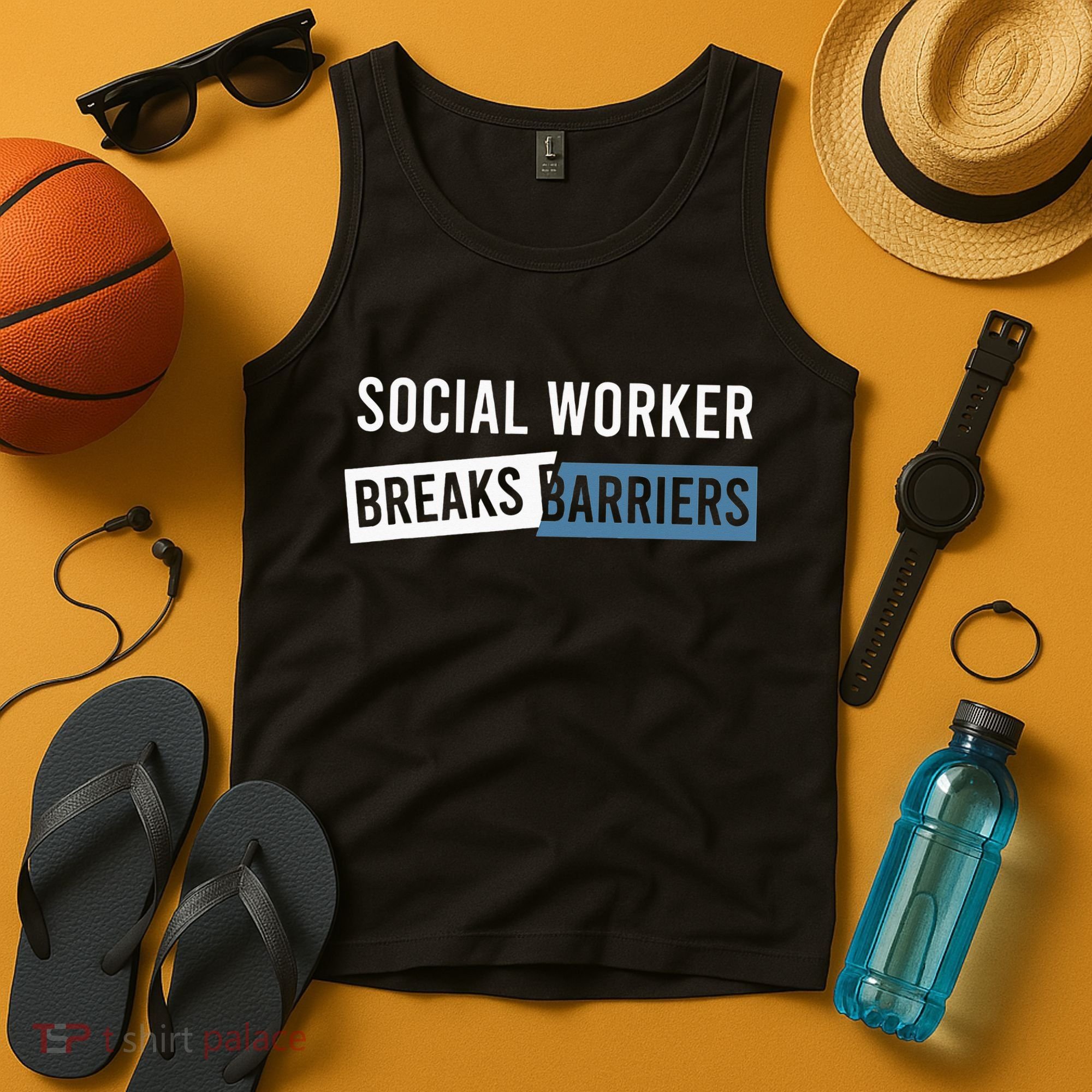 Social Work Breaks Barriers Funny Social Worker Tank Top