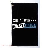 Social Work Breaks Barriers Funny Social Worker Golf Towel thumb 0