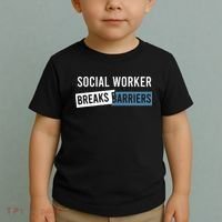 Social Work Breaks Barriers Funny Social Worker Toddler T-Shirt thumb 2