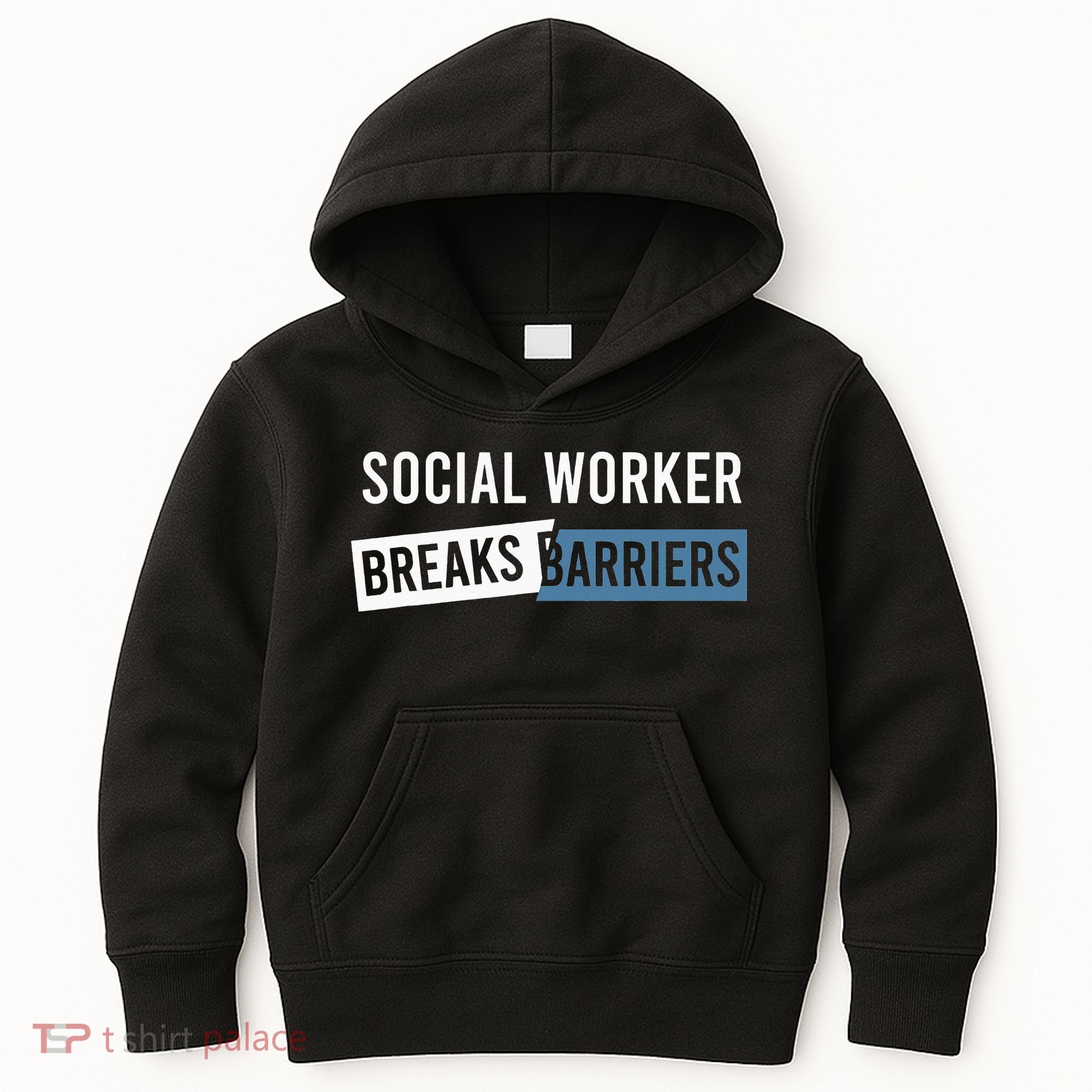 Social Work Breaks Barriers Funny Social Worker Kids Hoodie