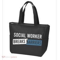 Social Work Breaks Barriers Funny Social Worker Tote Bag thumb 3