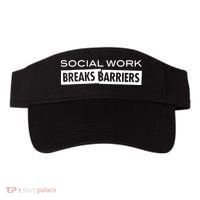 Social Work Breaks Barriers Funny Social Worker Visor thumb 0