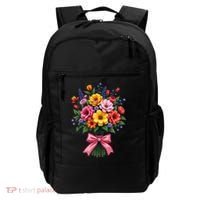 Spring Wildflower Bouquet Floral Arrangement Backpack thumb 0