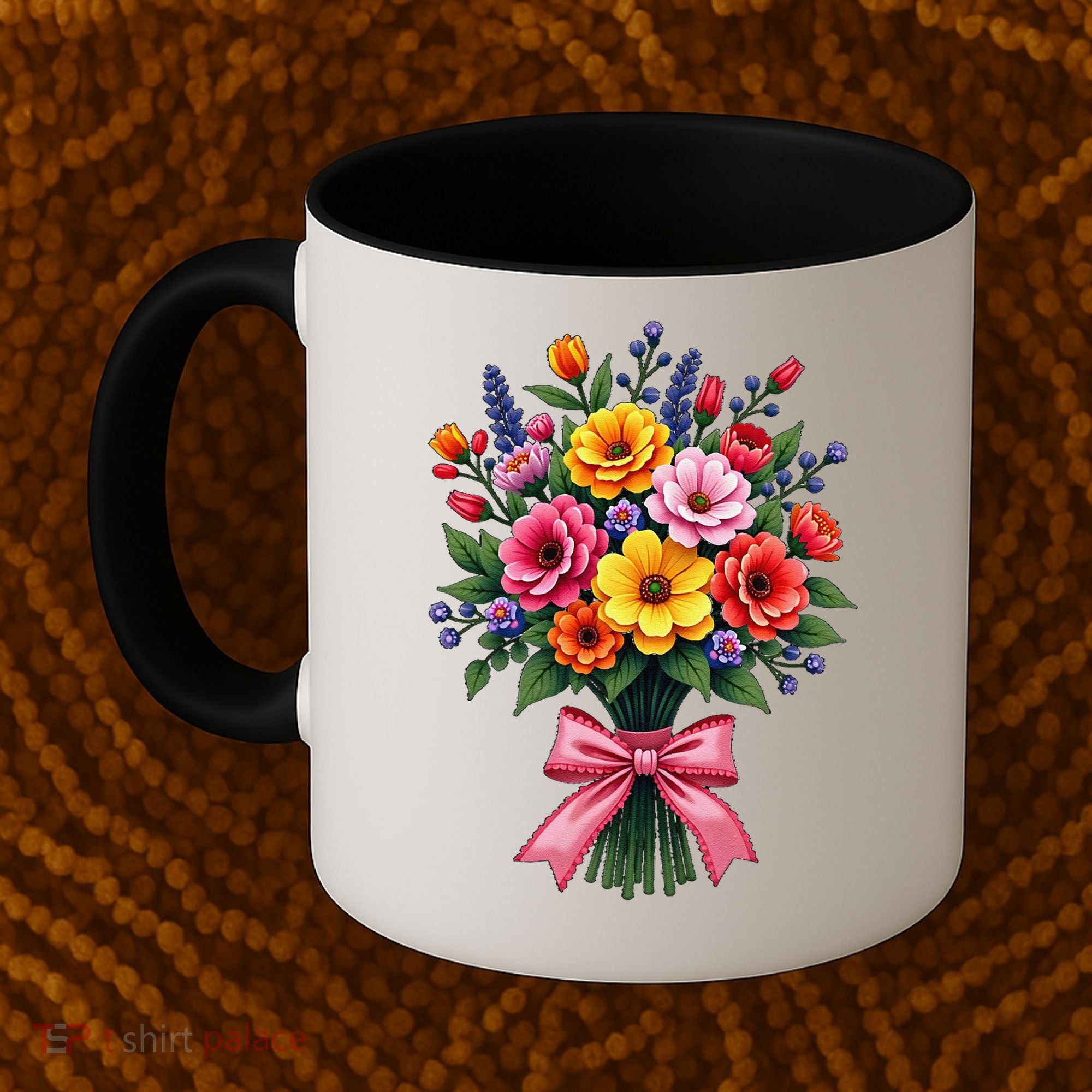 Spring Wildflower Bouquet Floral Arrangement Coffee Mug