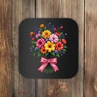 Spring Wildflower Bouquet Floral Arrangement Coaster thumb 0