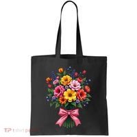 Spring Wildflower Bouquet Floral Arrangement Tote Bag thumb 0