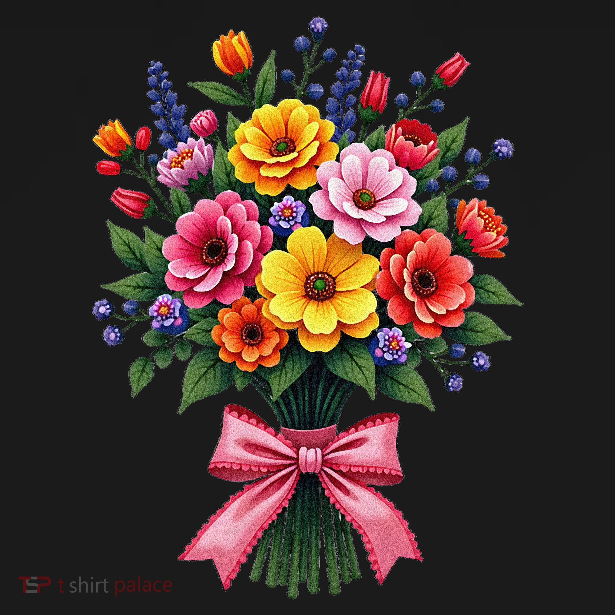 Spring Wildflower Bouquet Floral Arrangement Women's Tank Top