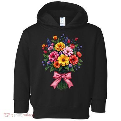 Spring Wildflower Bouquet Floral Arrangement Toddler Hoodie