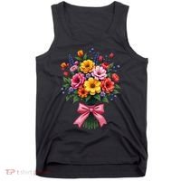 Spring Wildflower Bouquet Floral Arrangement Tank Top thumb 0