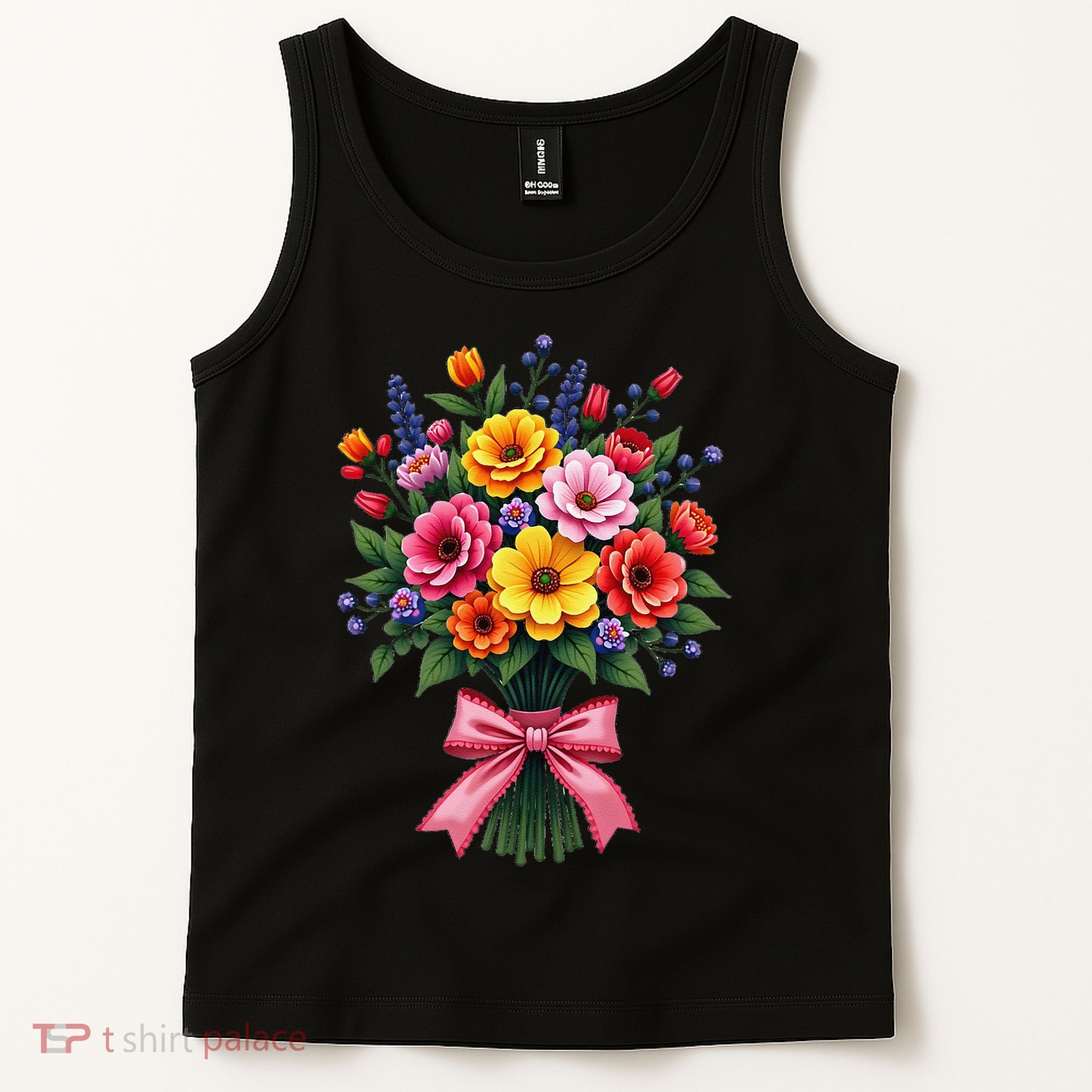 Spring Wildflower Bouquet Floral Arrangement Tank Top