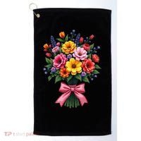 Spring Wildflower Bouquet Floral Arrangement Golf Towel thumb 0