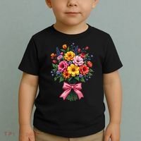 Spring Wildflower Bouquet Floral Arrangement Toddler T-Shirt thumb 2